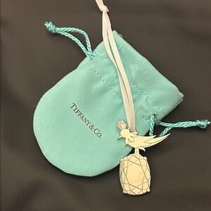 Tiffany & Co. Gold Bird Pendant with Blue Pouch
